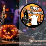 Decoratiune de Halloween, Happy Halloween, Multicolor, 40x40 cm, DH109 - imagine 4