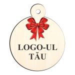 Glob Lemn, Craciun, Personalizat, Multicolor, 9cm, GLUV044 - imagine 4