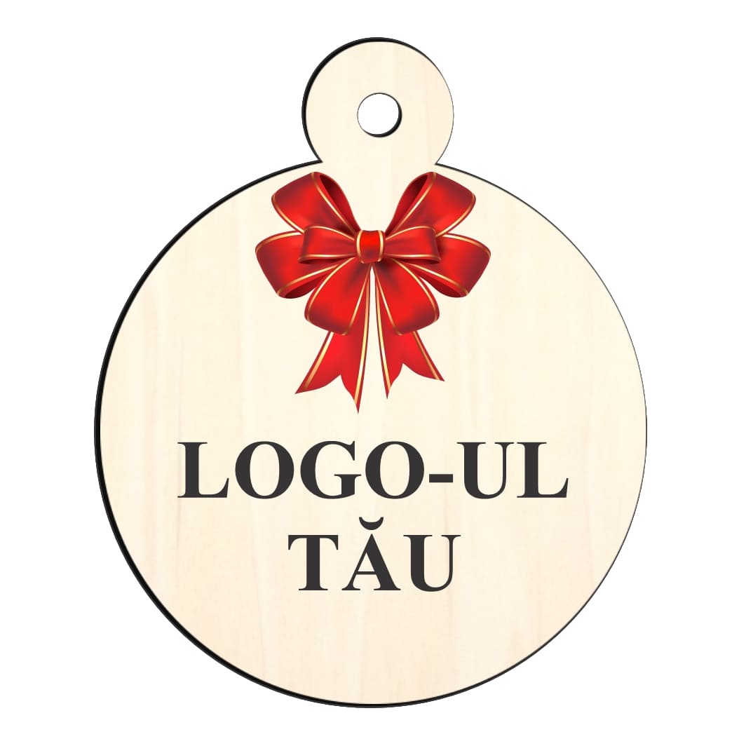 GLUV044. Glob Lemn, Craciun, Personalizat, Multicolor, 9cm, GLUV044 - imagine 4