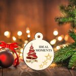 Glob Lemn, Craciun, Personalizat, Multicolor, 9cm, GLUV045 - imagine 2