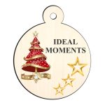 Glob Lemn, Craciun, Personalizat, Multicolor, 9cm, GLUV045