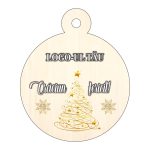 Glob Lemn, Craciun, Personalizat, Multicolor, 9cm, GLUV046 - imagine 4