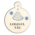 Glob Lemn, Craciun, Personalizat, Multicolor, 9cm, GLUV047