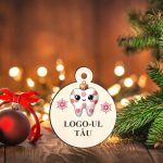 Glob Lemn, Craciun, Personalizat, Multicolor, 9cm, GLUV048 - imagine 2