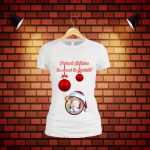 Tricou Personalizat Craciun, Dama, Gravida, TC64 - imagine 3
