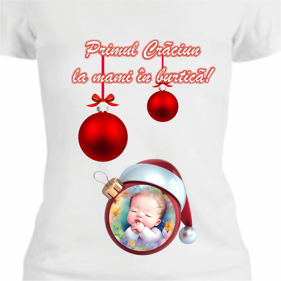 TC64. Tricou Personalizat Craciun, Dama, Gravida, TC64 - imagine 2