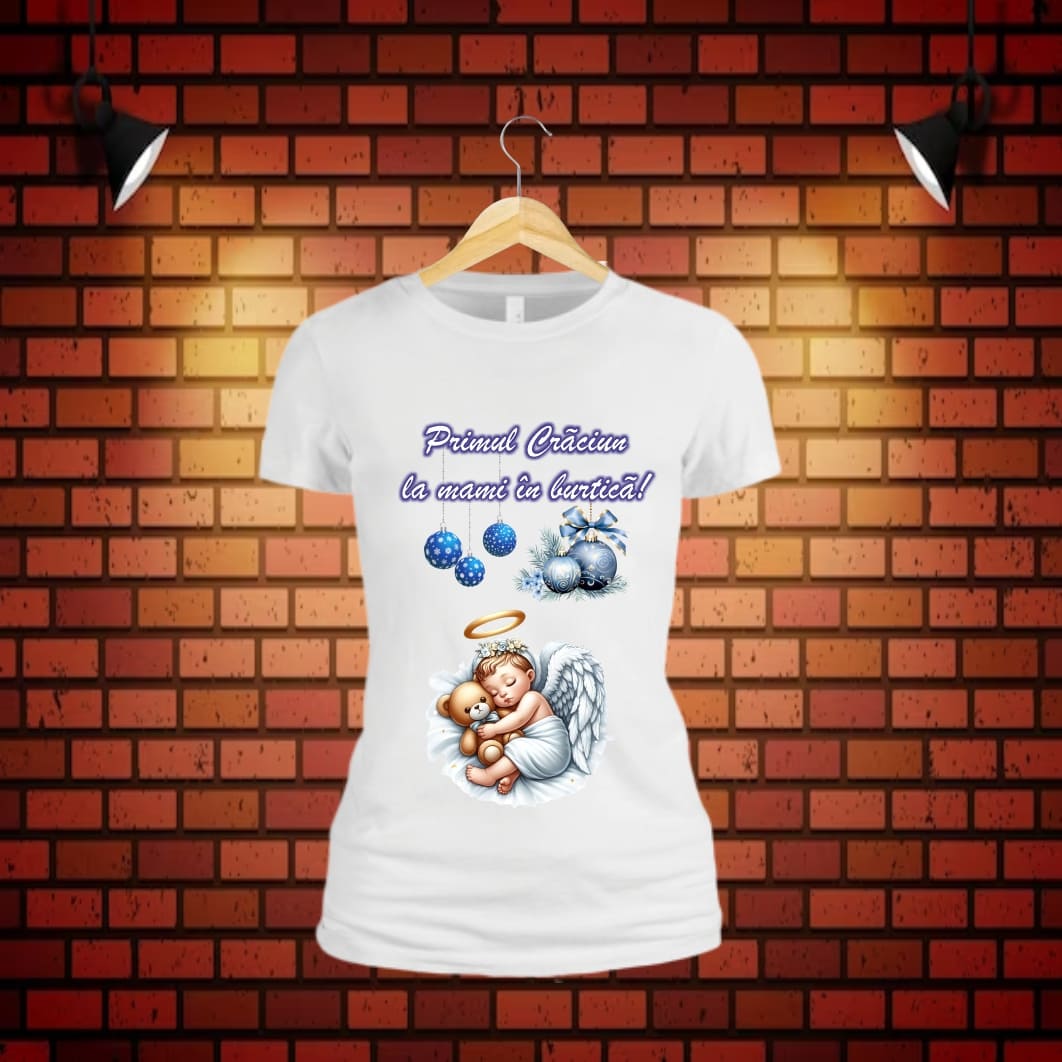 TC65.. Tricou Personalizat Craciun, Dama, Gravida, TC65 - imagine 3