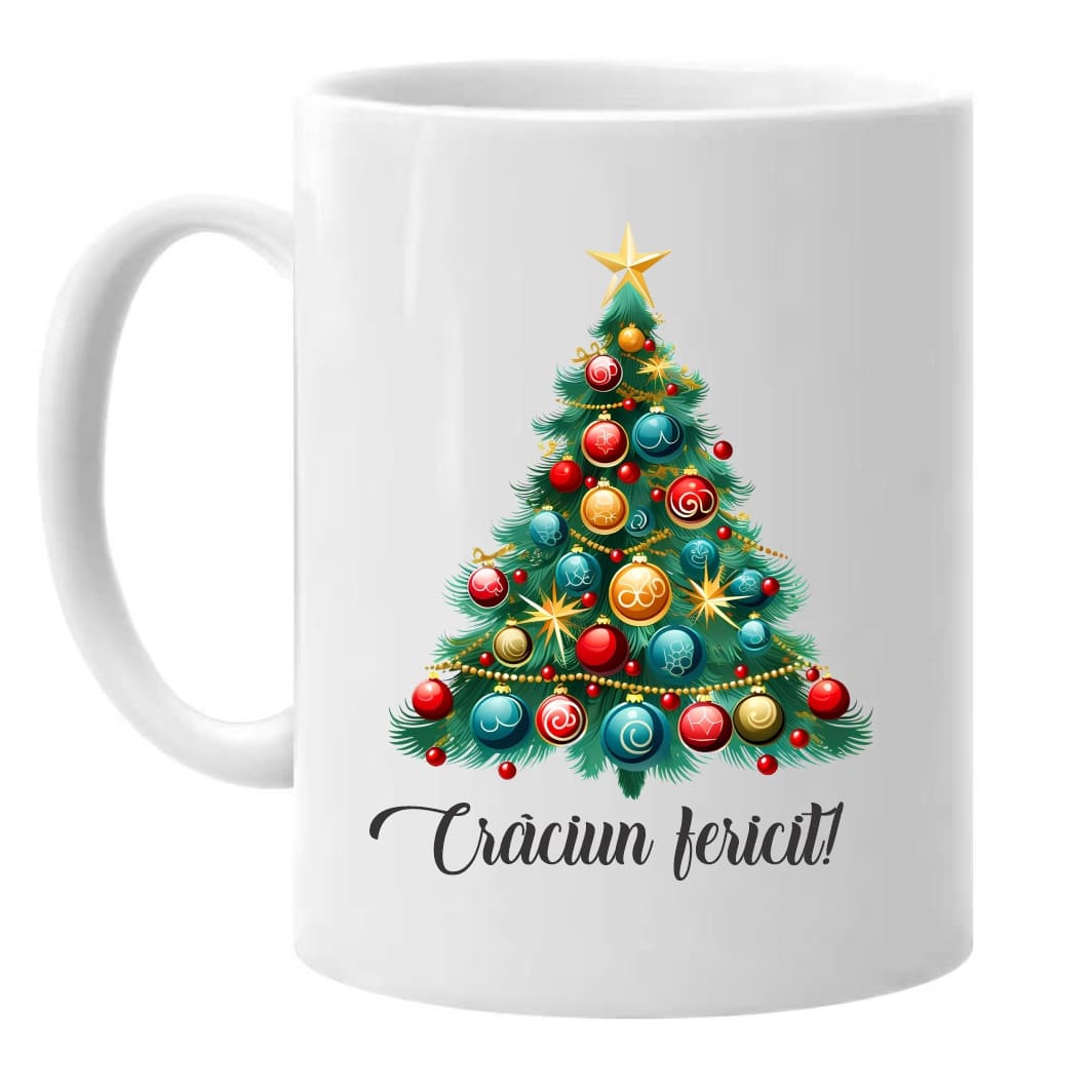 CNCUV006... Cana de Craciun, Alba, Personalizata, Turta Dulce, 350 ml, CNCUV006 - imagine 2