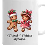 Cana de Craciun, Alba, Personalizata, Turta Dulce, 350 ml, CNCUV006 - imagine 3