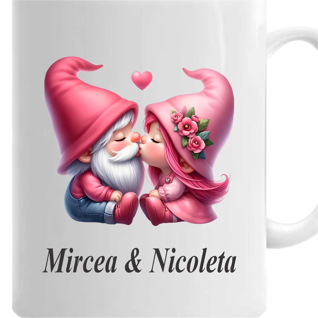 CNCUV007.. Cana de Craciun, Alba, Personalizata, Gnome, 350 ml, CNCUV007 - imagine 3