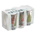 Set 6 Pahare, Sticla Transparenta, Craciun, 250ml, DCJ463 - imagine 2