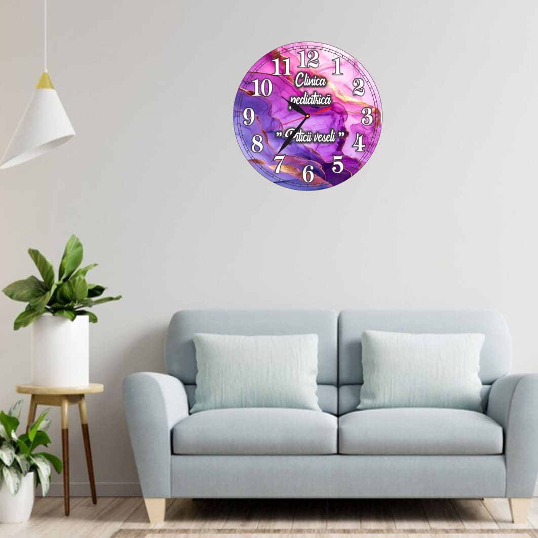 CDRUV002.. Ceas personalizat pentru clinica, Lemn, 40 cm, CDRUV002 - imagine 2