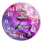 Ceas personalizat pentru clinica, Lemn, 40 cm, CDRUV002