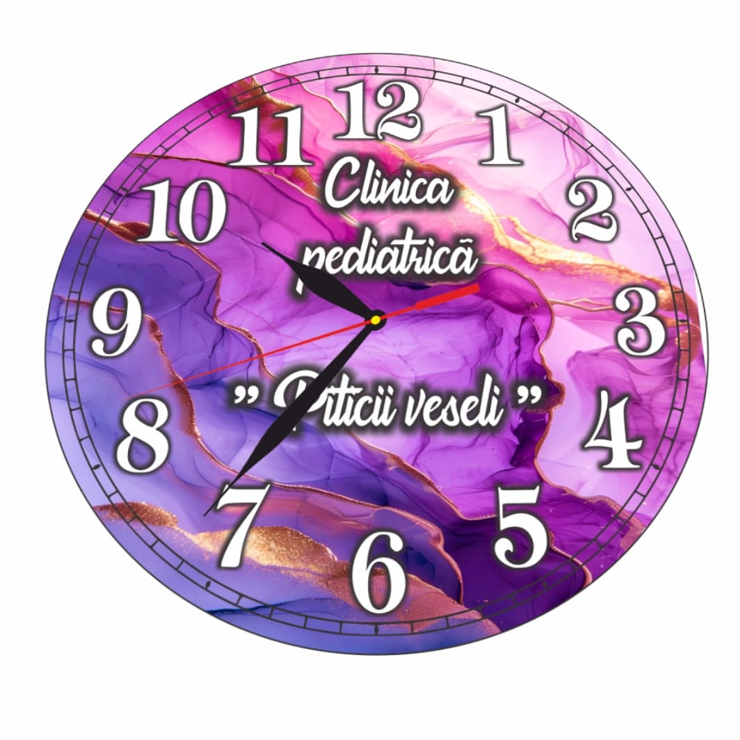 CDRUV002. Ceas personalizat pentru clinica, Lemn, 40 cm, CDRUV002 - imagine 4