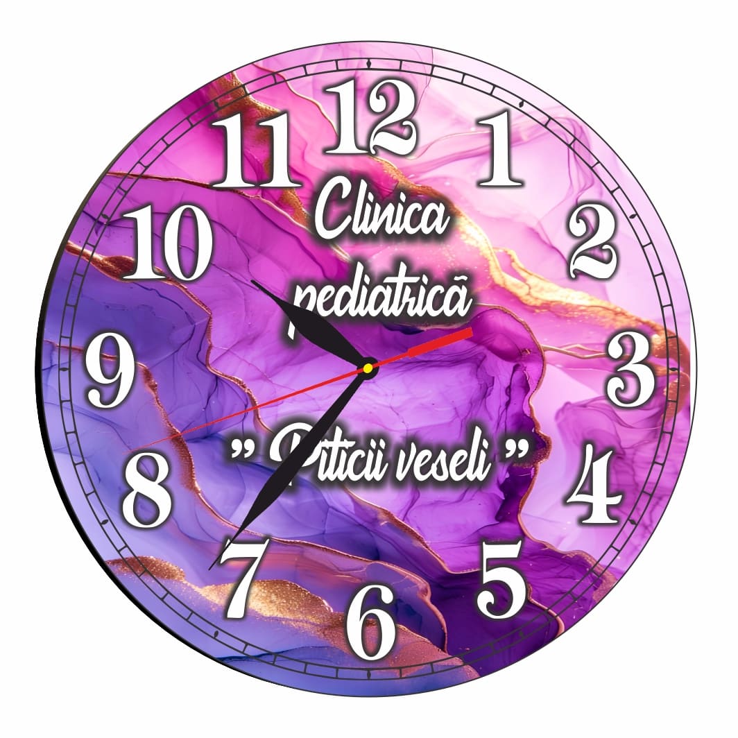 CDRUV002 Ceas personalizat pentru clinica, Lemn, 40 cm, CDRUV002 - imagine 1