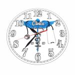 Ceas personalizat pentru clinica, Lemn, 40 cm, CDRUV005 - imagine 4
