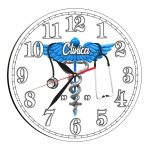 Ceas personalizat pentru clinica, Lemn, 40 cm, CDRUV005