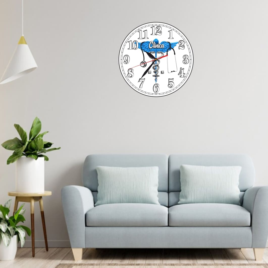 CDRUV005. Ceas personalizat pentru clinica, Lemn, 40 cm, CDRUV005 - imagine 2