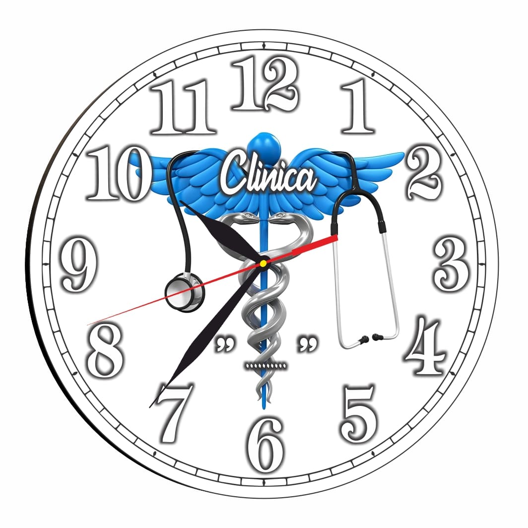 CDRUV005 Ceas personalizat pentru clinica, Lemn, 40 cm, CDRUV005 - imagine 1