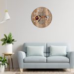 Ceas Aniversar, Personalizat, Lemn, 40cm, CAVUV005 - imagine 2