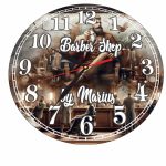 Ceas Barber Shop, Personalizat, Lemn, 40 cm, CMSUV021 - imagine 5