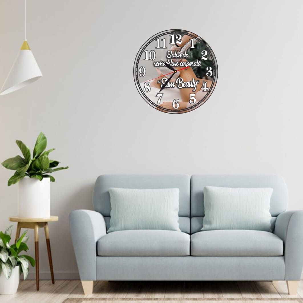 CMSUV031... Ceas Salon Remodelare Corporala, Personalizat, Lemn, 40 cm, CMSUV031 - imagine 2