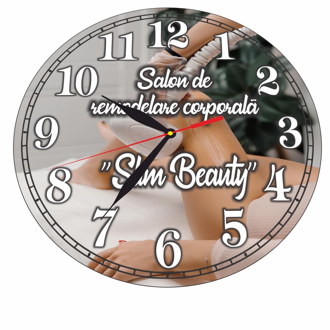 CMSUV031.. Ceas Salon Remodelare Corporala, Personalizat, Lemn, 40 cm, CMSUV031 - imagine 5