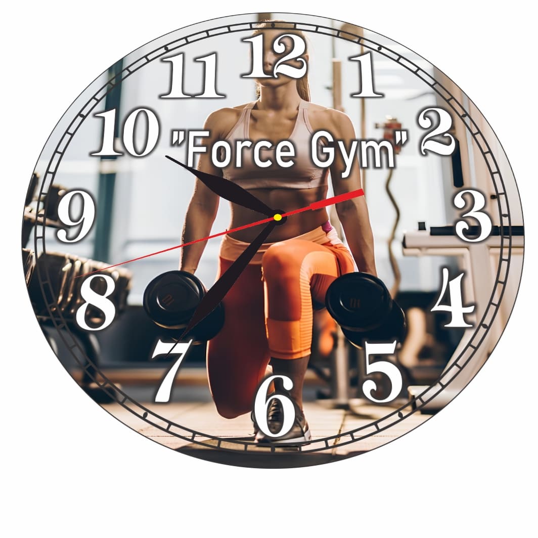 CMSUV038.. Ceas Sala de forta, Fitness, Personalizat, Lemn, 40 cm, CMSUV038 - imagine 4