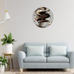 Ceas Cafenea, Personalizat, Lemn, 40 cm, CMSUV044 - imagine 2