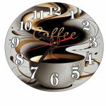 Ceas Cafenea, Personalizat, Lemn, 40 cm, CMSUV044 - imagine 5