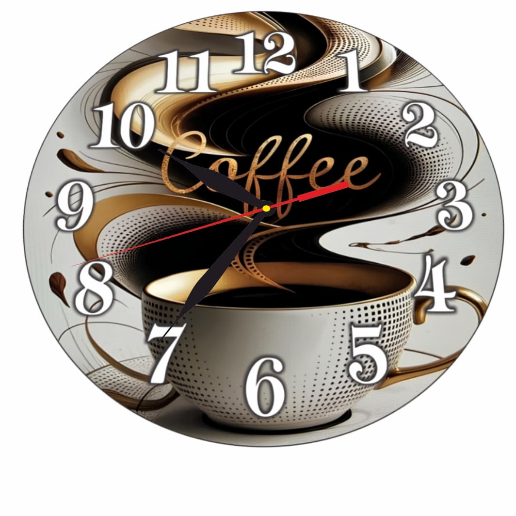 CMSUV044.. Ceas Cafenea, Personalizat, Lemn, 40 cm, CMSUV044 - imagine 5