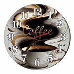 Ceas Cafenea, Personalizat, Lemn, 40 cm, CMSUV044 - imagine 4