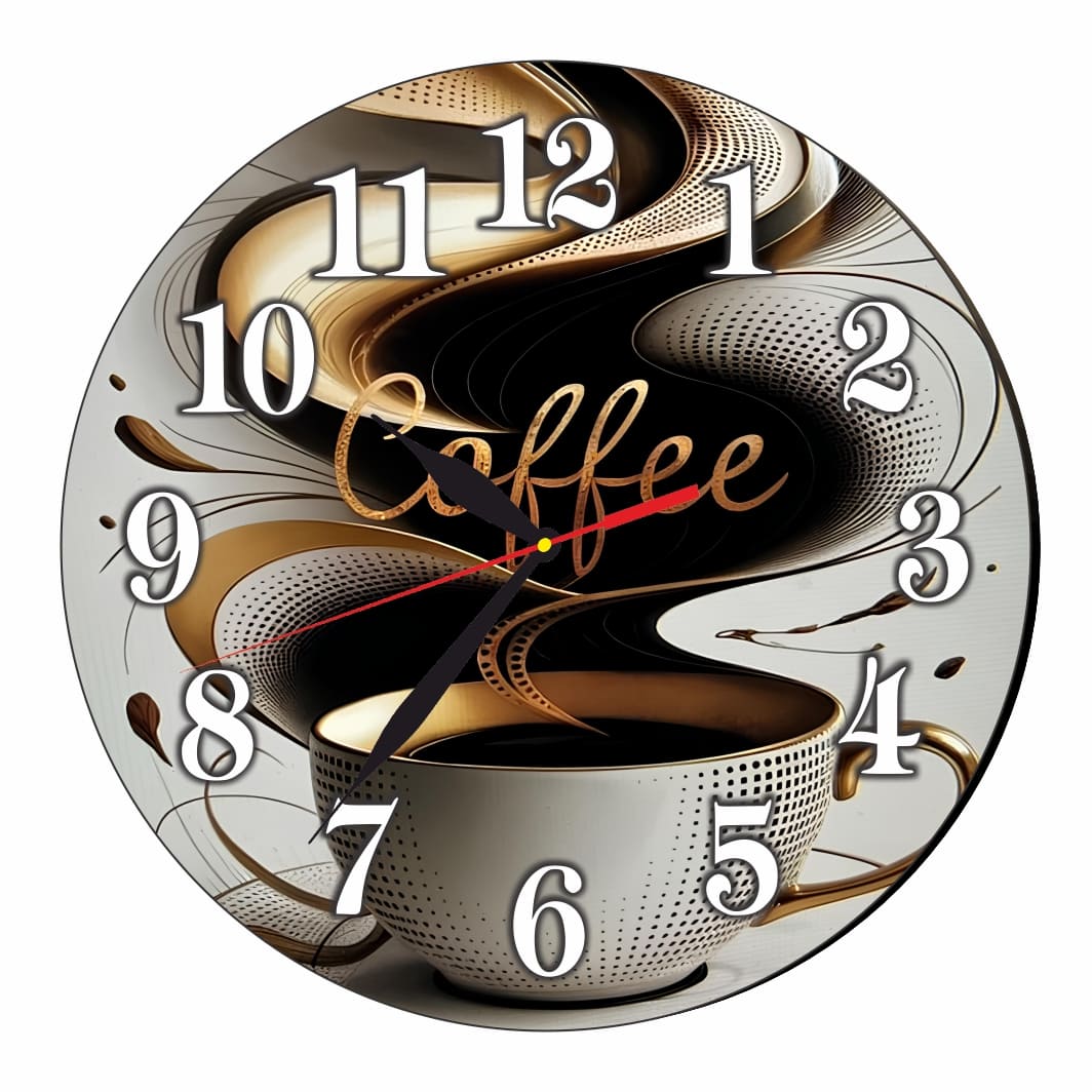 CMSUV044. Ceas Cafenea, Personalizat, Lemn, 40 cm, CMSUV044 - imagine 4