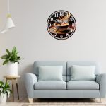 Ceas Cafenea, Personalizat, Lemn, 40 cm, CMSUV045 - imagine 2