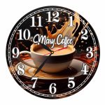 Ceas Cafenea, Personalizat, Lemn, 40 cm, CMSUV045