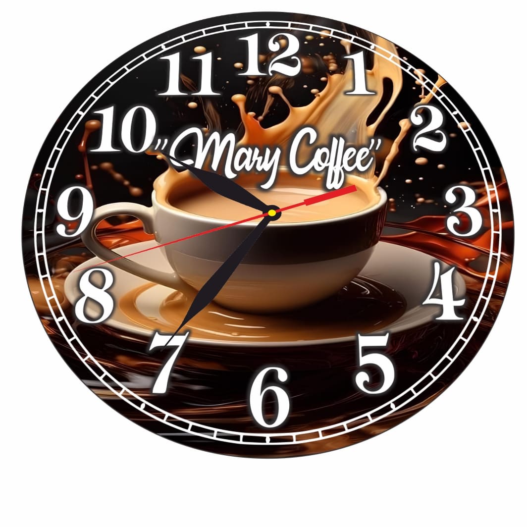 CMSUV045.. Ceas Cafenea, Personalizat, Lemn, 40 cm, CMSUV045 - imagine 5