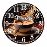 Ceas Cafenea, Personalizat, Lemn, 40 cm, CMSUV045 - imagine 4