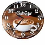 Ceas Cafenea, Personalizat, Lemn, 40 cm, CMSUV047 - imagine 5