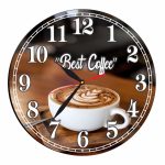 Ceas Cafenea, Personalizat, Lemn, 40 cm, CMSUV047 - imagine 4