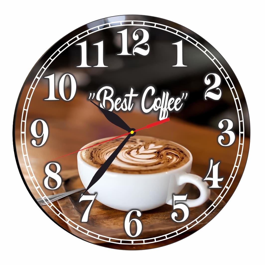 CMSUV047. Ceas Cafenea, Personalizat, Lemn, 40 cm, CMSUV047 - imagine 4