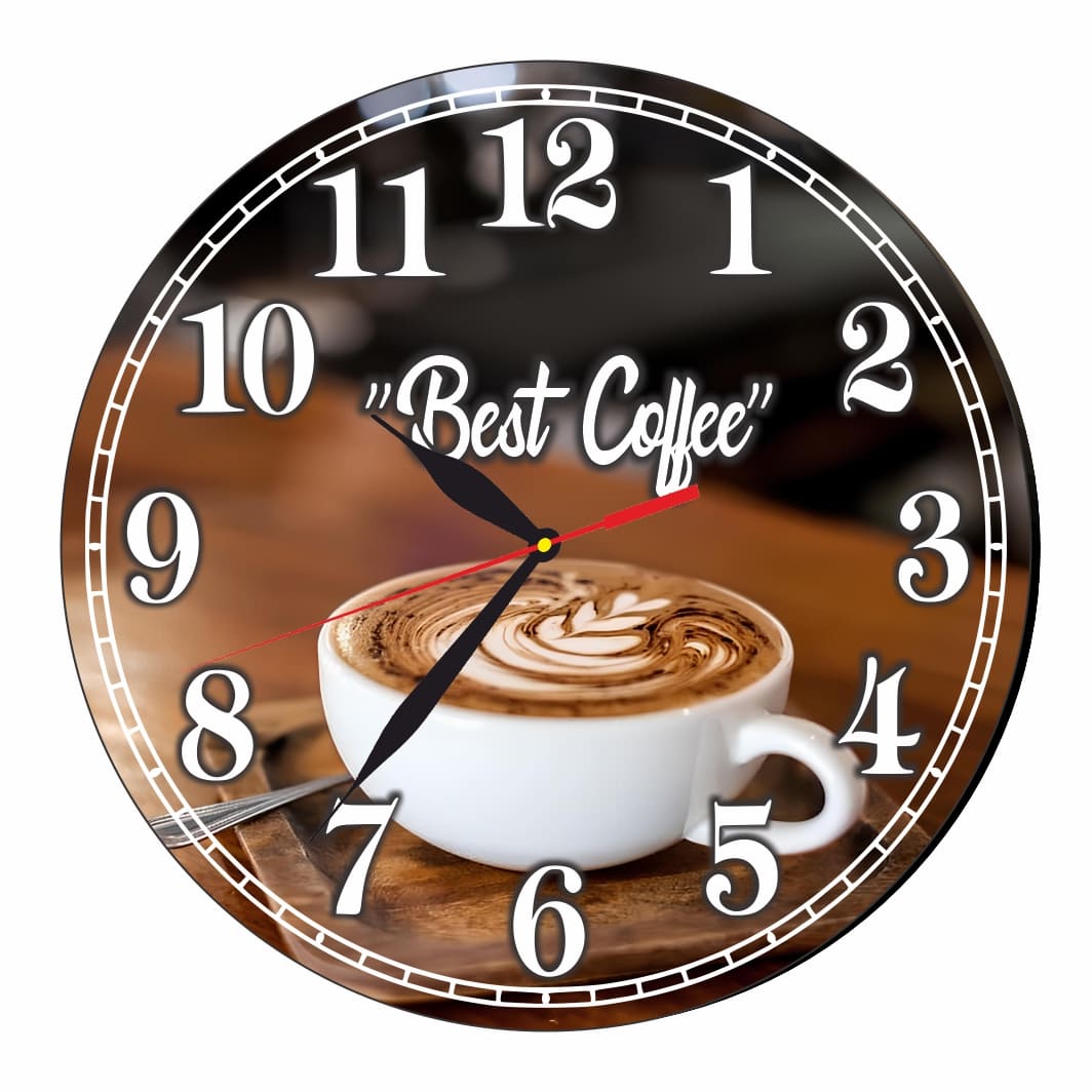 CMSUV047 Ceas Cafenea, Personalizat, Lemn, 40 cm, CMSUV047 - imagine 1