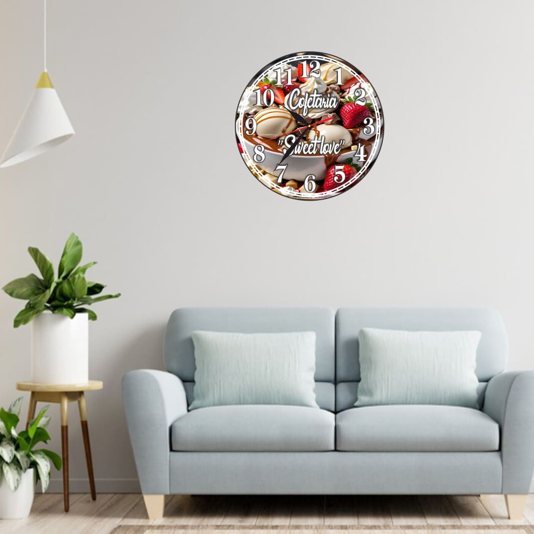 CMSUV054... Ceas Cofetarie, Personalizat, Lemn, 40 cm, CMSUV054 - imagine 2