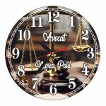 Ceas Avocat, Personalizat, Lemn, 40 cm, CMSUV075