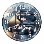 Ceas Sofer, Tirist, Personalizat, Lemn, 40 cm, CMSUV113