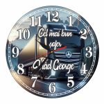 Ceas Sofer, Tirist, Personalizat, Lemn, 40 cm, CMSUV113 - imagine 4