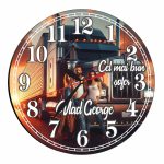 Ceas Sofer, Tirist, Personalizat, Lemn, 40 cm, CMSUV116 - imagine 4