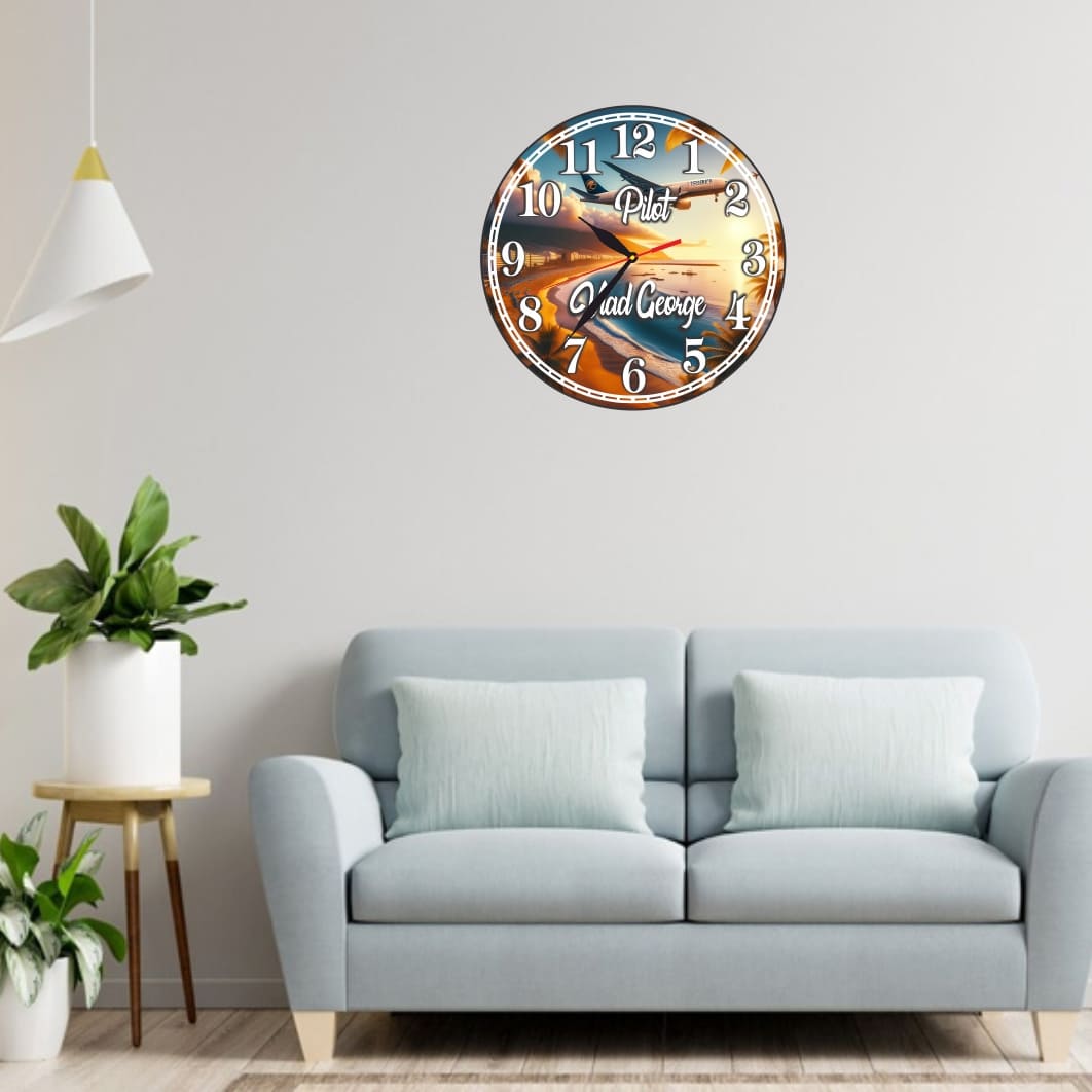 CMSUV130... Ceas Pilot, Personalizat, Lemn, 40 cm, CMSUV130 - imagine 2