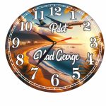 Ceas Pilot, Personalizat, Lemn, 40 cm, CMSUV130 - imagine 5