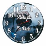 Ceas Studio foto, Fotograf, Personalizat, Lemn, 40 cm, CMSUV144