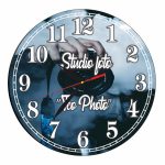 Ceas Studio foto, Fotograf, Personalizat, Lemn, 40 cm, CMSUV144 - imagine 4